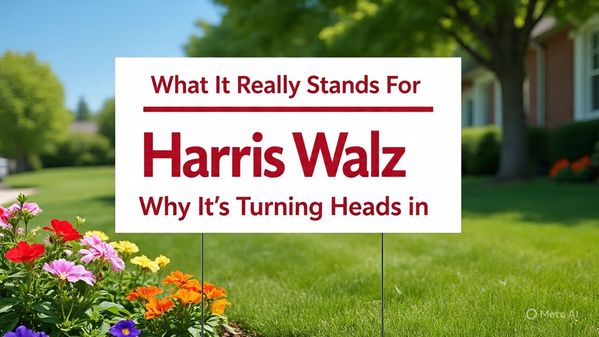 Harris Walz Yard Sign